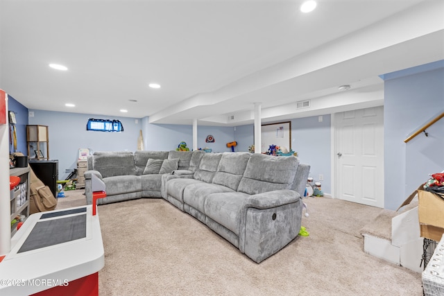 81 Lockwood Ave, Woodbridge, NJ 07095 - living room with recessed lighting and carpet