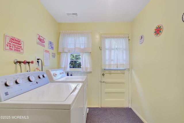 16 Burdge Dr, Howell, NJ 07731 - washroom featuring separate washer and dryer and dark colored carpet