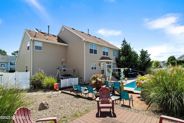 15 Savannah Dr, Barnegat, NJ 08005 - rear view of house with a deck