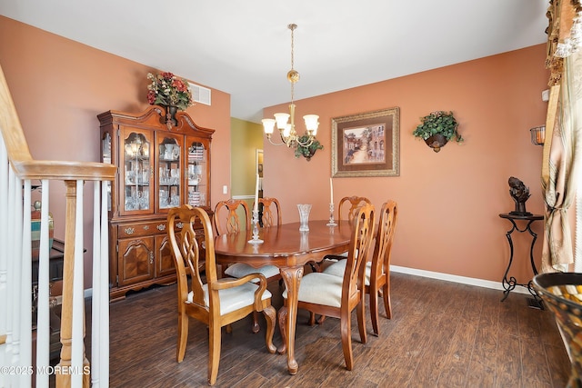 15 Savannah Dr, Barnegat, NJ 08005 - dining room with a chandelier and dark wood-style floors