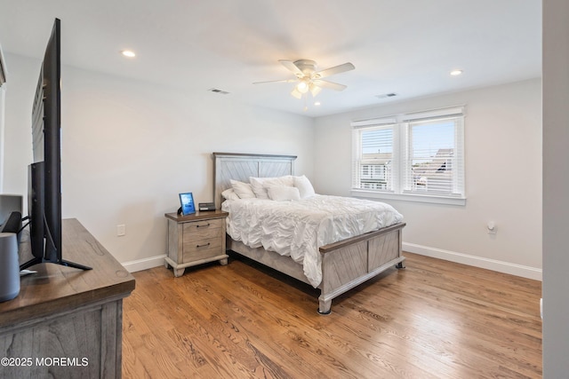 1810 Shore Blvd, Point Pleasant, NJ 08742 - bedroom with wood finished floors, recessed lighting, and a ceiling fan