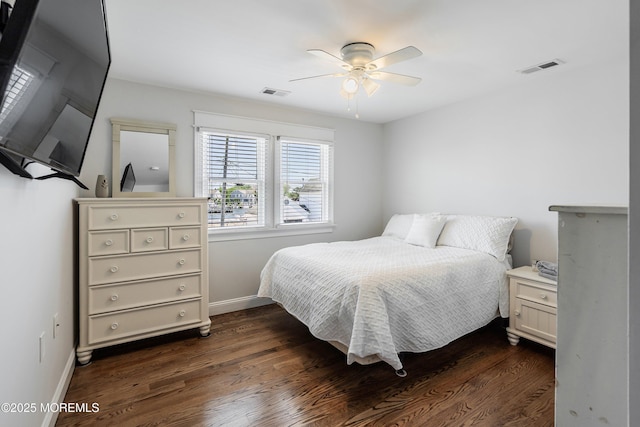 1810 Shore Blvd, Point Pleasant, NJ 08742 - bedroom with dark wood-type flooring and ceiling fan