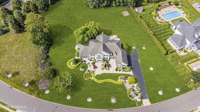 1 Ethan Dr, Farmingdale, NJ 07727 - bird's eye view of a pool