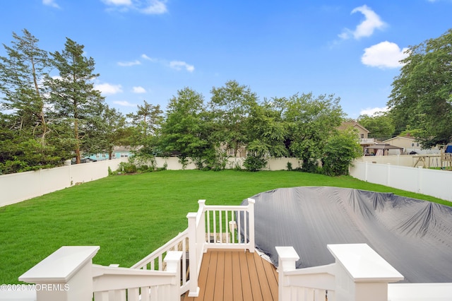 353 Cokes Dr, Toms River, NJ 08753 - view of yard featuring a wooden deck