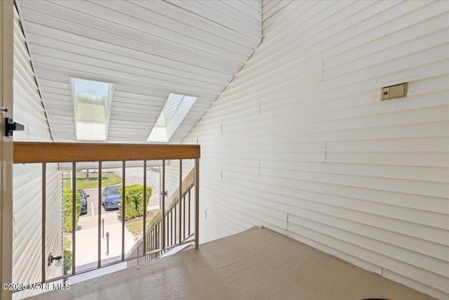 126 Sunnymede St, Englishtown, NJ 07726 - hall with a skylight, an upstairs landing, and high vaulted ceiling