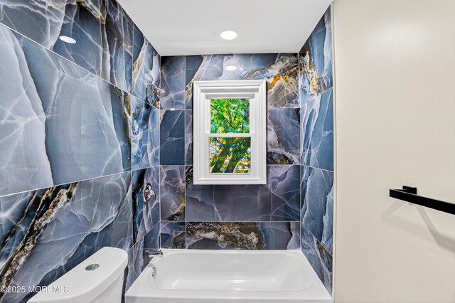 179A Buckelew Ave Unit A, Jamesburg, NJ 08831 - bathroom featuring shower / washtub combination and tile walls