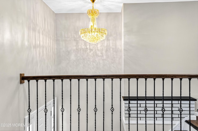 179A Buckelew Ave Unit A, Jamesburg, NJ 08831 - staircase featuring a chandelier