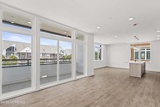 1010 Boulevard Blvd Unit 1E, Seaside Heights, NJ 08751 - unfurnished living room with wood finished floors and recessed lighting
