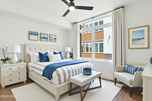 1010 Boulevard Blvd Unit 1E, Seaside Heights, NJ 08751 - bedroom featuring wood finished floors and a ceiling fan