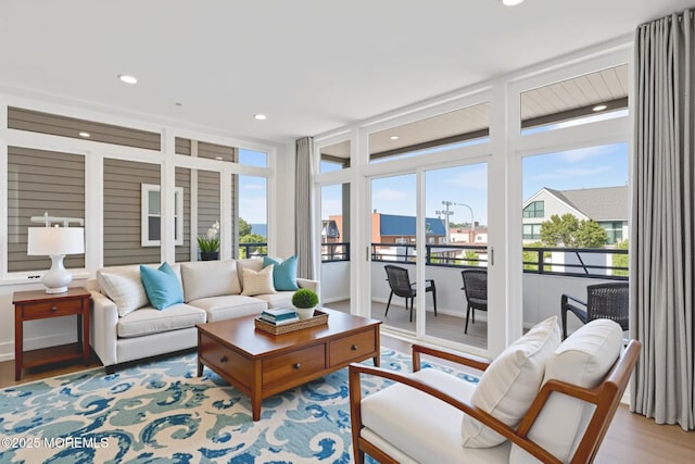 1010 Boulevard Blvd Unit 1E, Seaside Heights, NJ 08751 - living area featuring wood finished floors and recessed lighting