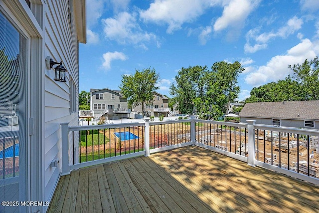 45 Shore Acres Ave, North Middletown, NJ 07748 - wooden deck with a residential view