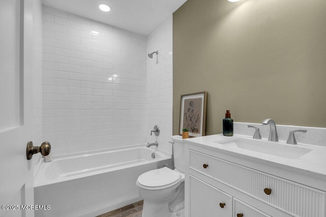 45 Shore Acres Ave, North Middletown, NJ 07748 - full bath with shower / tub combination, vanity, and wood finished floors