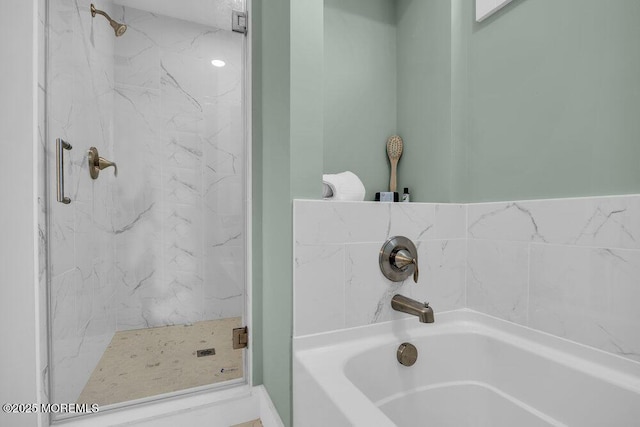45 Shore Acres Ave, North Middletown, NJ 07748 - bathroom featuring a marble finish shower and a bath