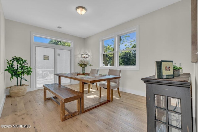 45 Shore Acres Ave, North Middletown, NJ 07748 - dining space with light wood-style flooring and baseboards