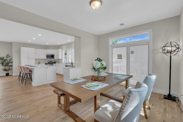 45 Shore Acres Ave, North Middletown, NJ 07748 - dining space featuring light wood-style flooring and recessed lighting