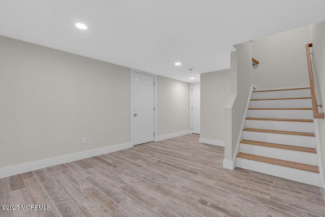 45 Shore Acres Ave, North Middletown, NJ 07748 - finished below grade area featuring wood finished floors, recessed lighting, and stairway
