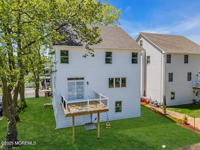 45 Shore Acres Ave, North Middletown, NJ 07748 - rear view of house featuring a yard