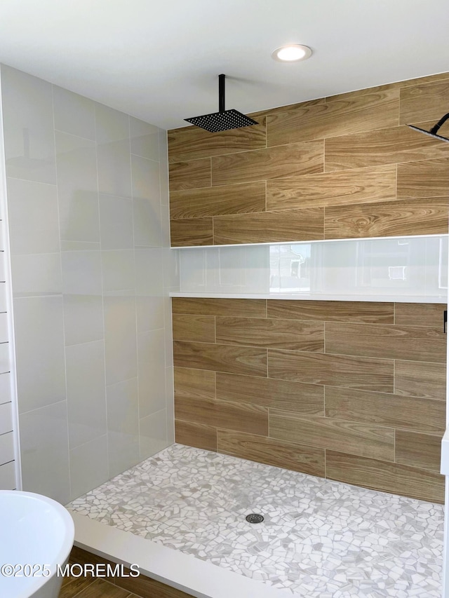 12 Outsail Ave, Barnegat, NJ 08005 - full bathroom with a tile shower and recessed lighting