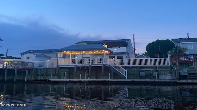 887 Beach Haven W Blvd, Manahawkin, NJ 08050 - rear view of house featuring a water view