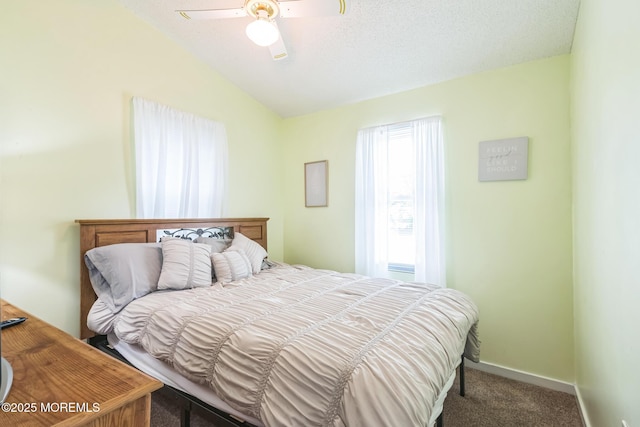 887 Beach Haven W Blvd, Manahawkin, NJ 08050 - bedroom featuring carpet flooring, vaulted ceiling, and a ceiling fan