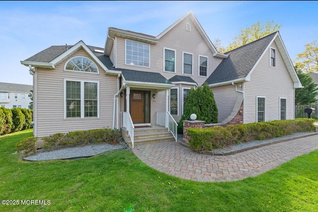 408 Brookdale Ave, Long Branch, NJ 07740 - traditional home featuring a front yard and roof with shingles