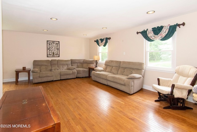 67 School Rd E, Marlboro, NJ 07746 - living area with hardwood / wood-style flooring and recessed lighting