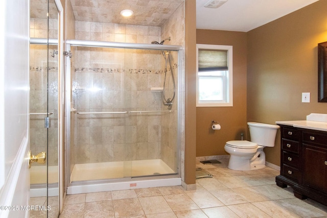 67 School Rd E, Marlboro, NJ 07746 - bathroom with vanity, a shower stall, and tile patterned floors