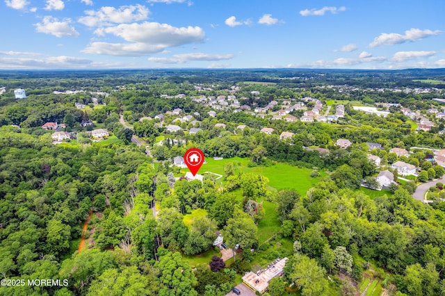 67 School Rd E, Marlboro, NJ 07746 - bird's eye view of a heavily wooded area