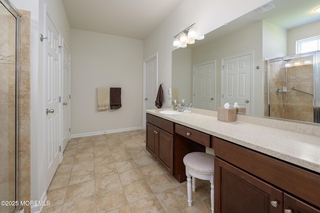 5 Gainsborough Ln, Manchester, NJ 08759 - full bathroom with a shower stall, vanity, and tile patterned floors