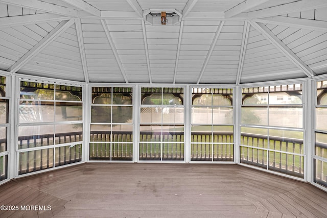 3 Knightsbridge Pl, Jackson, NJ 08527 - unfurnished sunroom with lofted ceiling and a wooden deck