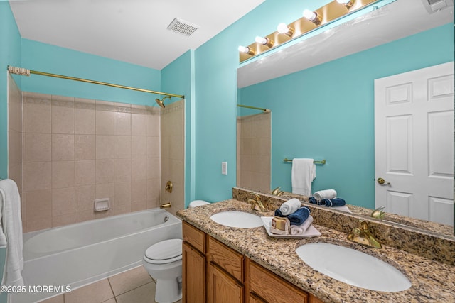 3 Knightsbridge Pl, Jackson, NJ 08527 - bathroom featuring tile patterned floors, bathtub / shower combination, and double vanity