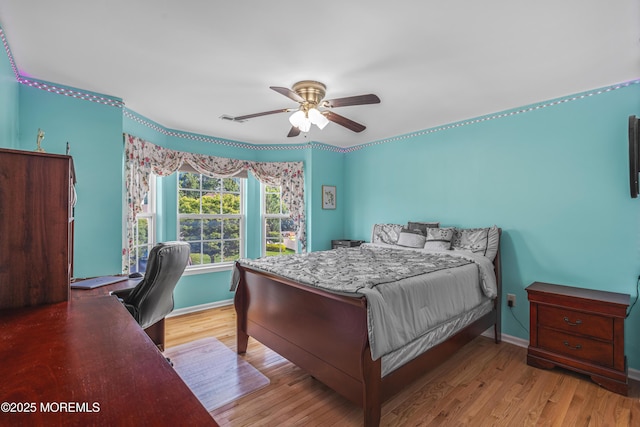 3 Knightsbridge Pl, Jackson, NJ 08527 - bedroom featuring light wood-style flooring, ceiling fan, and a desk