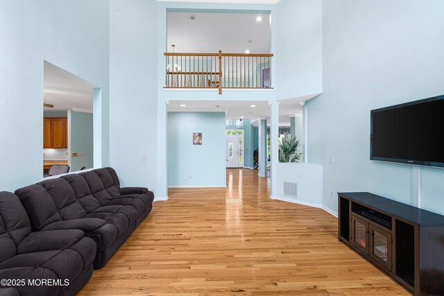3 Knightsbridge Pl, Jackson, NJ 08527 - living area with a high ceiling and light wood finished floors