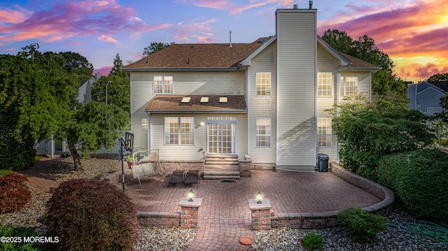 3 Knightsbridge Pl, Jackson, NJ 08527 - rear view of house with a patio and a chimney