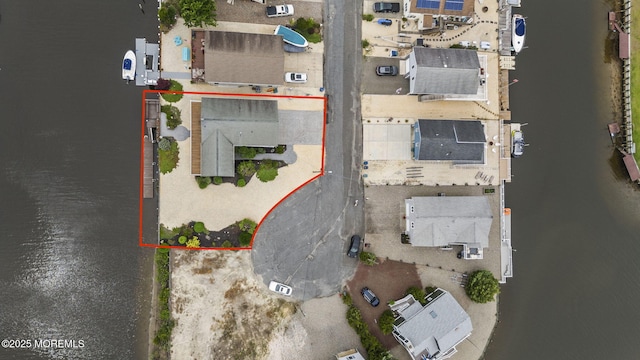 28 S Dayton Dr, Little Egg Harbor, NJ 08087 - aerial overview of property's location featuring property boundaries highlighted