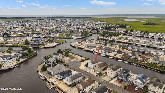 28 S Dayton Dr, Little Egg Harbor, NJ 08087 - aerial perspective of suburban area with a nearby body of water