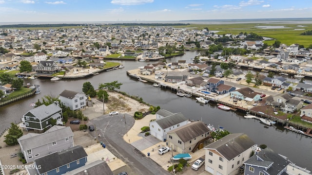 28 S Dayton Dr, Little Egg Harbor, NJ 08087 - aerial perspective of suburban area featuring a nearby body of water