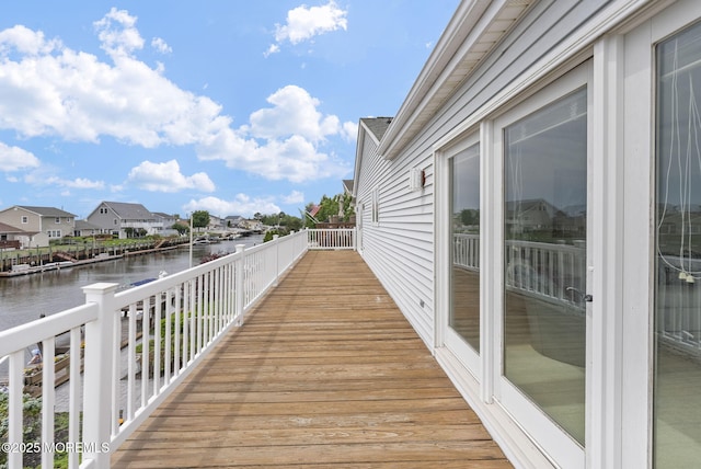 28 S Dayton Dr, Little Egg Harbor, NJ 08087 - deck featuring a water view and a residential view