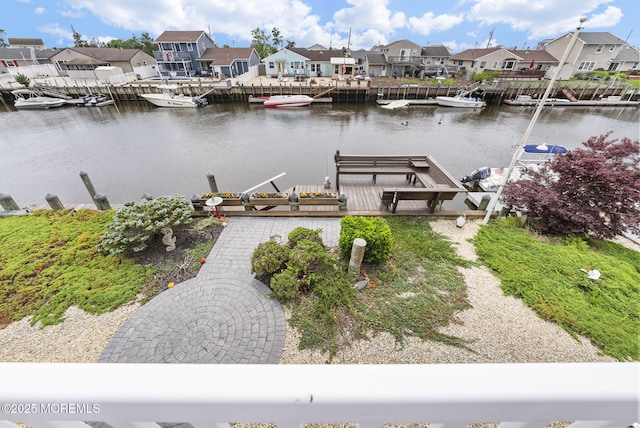28 S Dayton Dr, Little Egg Harbor, NJ 08087 - dock area featuring a residential view and a water view