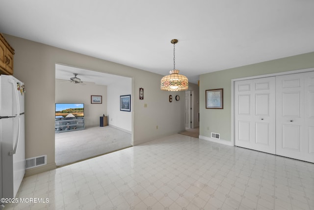 28 S Dayton Dr, Little Egg Harbor, NJ 08087 - unfurnished dining area featuring ceiling fan and light flooring