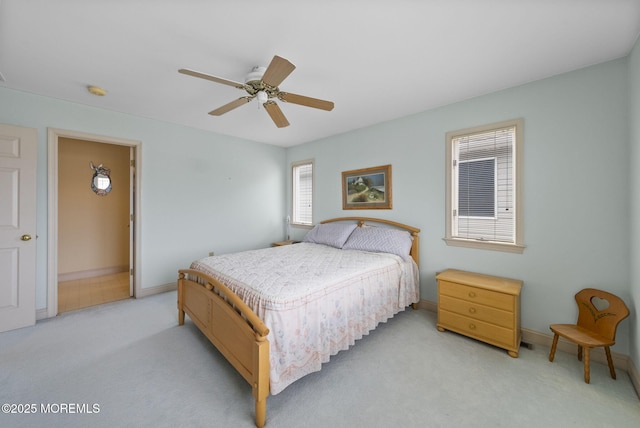 28 S Dayton Dr, Little Egg Harbor, NJ 08087 - bedroom with light carpet and ceiling fan