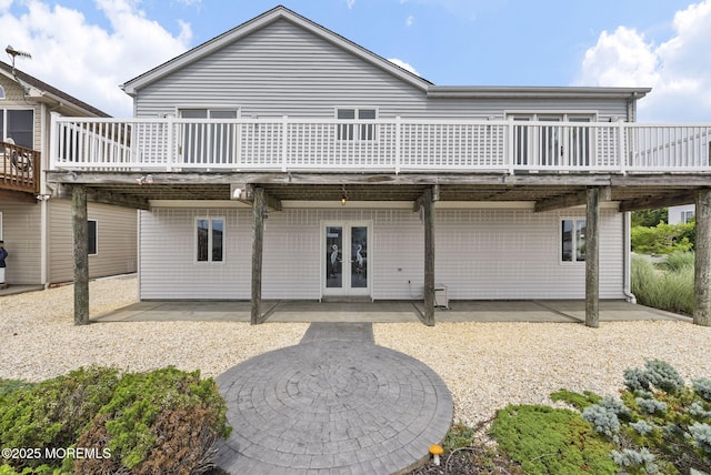 28 S Dayton Dr, Little Egg Harbor, NJ 08087 - back of house with a patio, a deck, and french doors