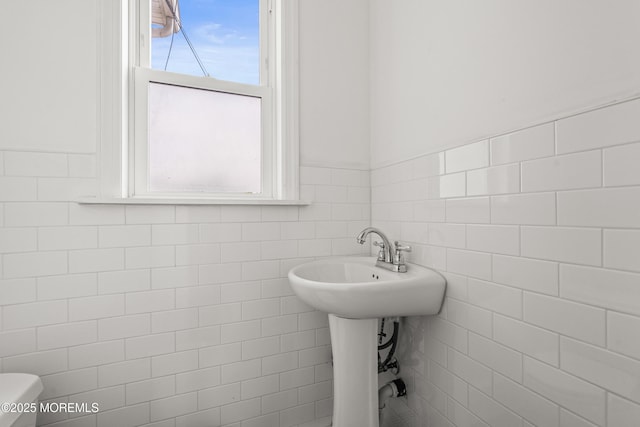 334 Norgrove Pl, Elberon, NJ 07740 - bathroom featuring toilet and tile walls