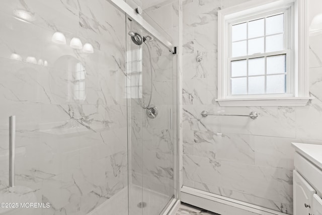 334 Norgrove Pl, Elberon, NJ 07740 - bathroom with a marble finish shower and vanity
