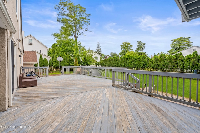 334 Norgrove Pl, Elberon, NJ 07740 - wooden terrace with a yard