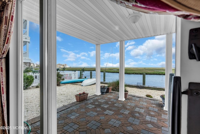 259 Cypress Dr, Bayville, NJ 08721 - view of patio / terrace featuring a water view