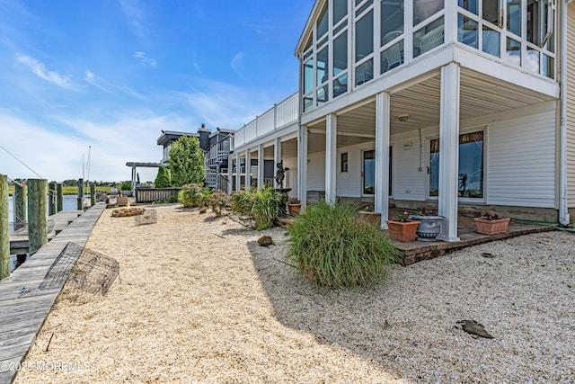 259 Cypress Dr, Bayville, NJ 08721 - view of home's exterior with a sunroom