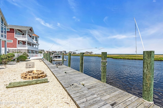 259 Cypress Dr, Bayville, NJ 08721 - dock featuring a water view