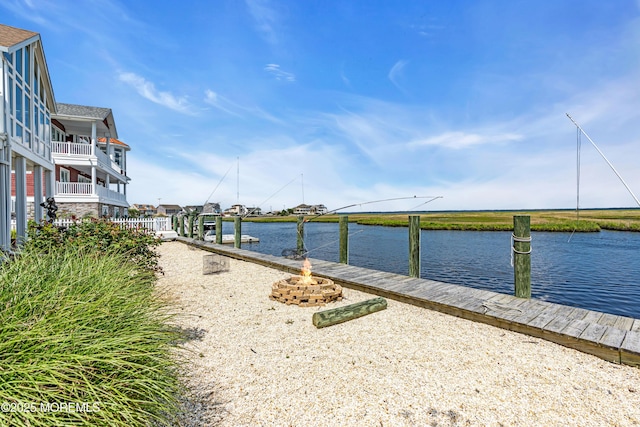 259 Cypress Dr, Bayville, NJ 08721 - water view featuring a boat dock
