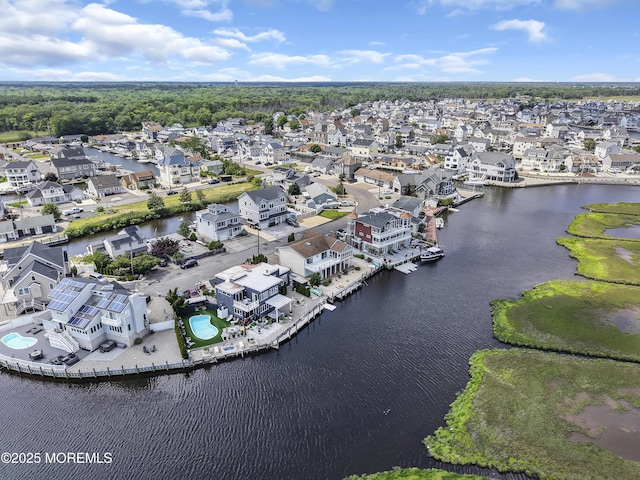 259 Cypress Dr, Bayville, NJ 08721 - aerial perspective of suburban area featuring a large body of water